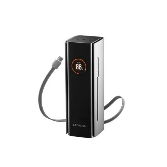 EcoFlow RAPID Pro Power Bank (20,000mAh, 230W, 100W Built-in Cable) - Silver